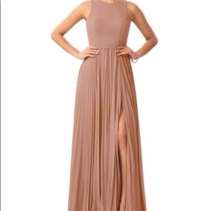 Azazie Lindie Champagne Rose Bridesmaid Dress